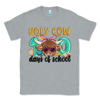 Heather Grey holy cow 100 days of school Classic Tee - MaliasSmallBusiness