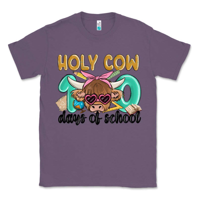 Holy Cow 100 Days Of School Classic Tee by MaliasSmallBusiness | Teevron