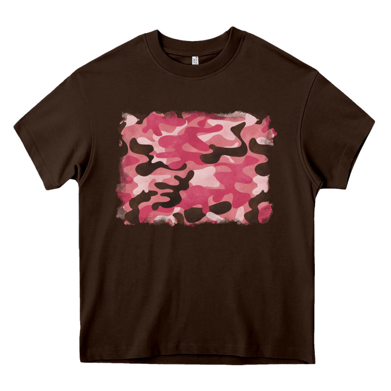 Pink Camouflage Background Heavy Core Tee by BarkalooDesign | Teevron