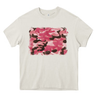 Cream pink camouflage background Heavy Core Tee - BarkalooDesign