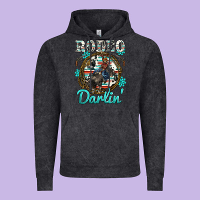 Rodeo Darling Vintage Hoodie Designed By Barkaloodesign