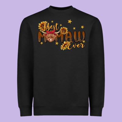 Best Mamaw Ever Cow Heavyweight Sweatshirt Designed By Maliassmallbusiness