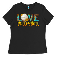 Black love volleyball Ladies Tee - HRA Design Shop