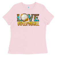 Bubblegum Pink love volleyball Ladies Tee - HRA Design Shop