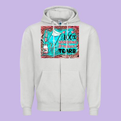 100 Nursing Student Tears Mousepad Zipper Hoodie Designed By Barkaloodesign