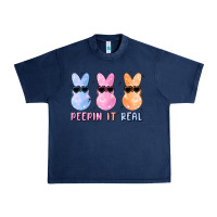 Navy peepin it real easter glitter Urban Heavy Tee - MaliasSmallBusiness