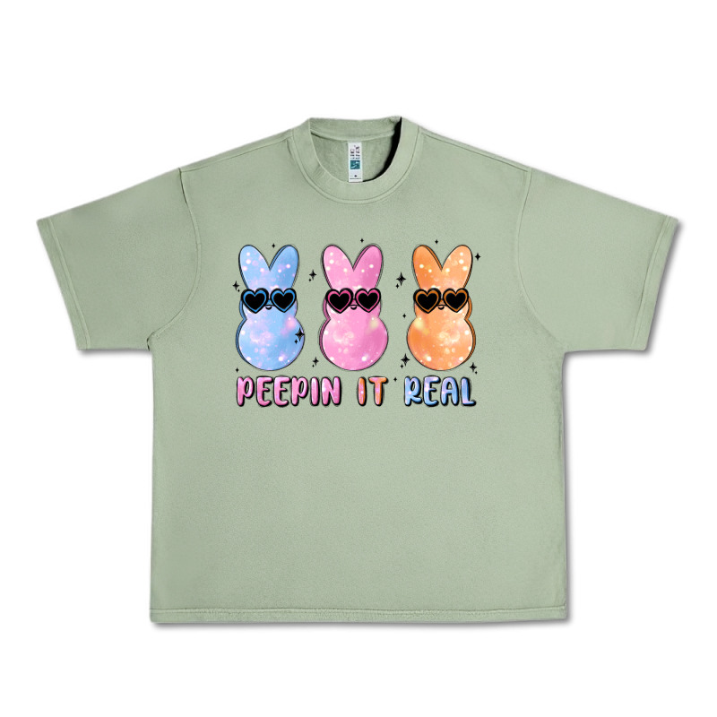 Peepin It Real Easter Glitter Urban Heavy Tee by MaliasSmallBusiness | Teevron