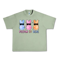 Oil Green peepin it real easter glitter Urban Heavy Tee - MaliasSmallBusiness