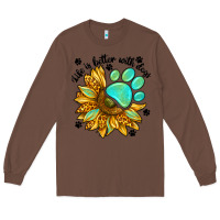 Chestnut life is better with dogs Long Sleeve Tee - NancyCooperArtShop