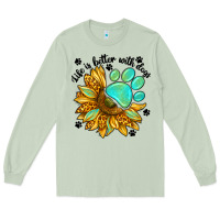 Matcha life is better with dogs Long Sleeve Tee - NancyCooperArtShop