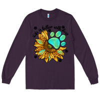 Plum life is better with dogs Long Sleeve Tee - NancyCooperArtShop