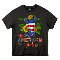 Asphalt all american girl cowboy boot with sunflower Heavy Core Tee - HRA Design Shop
