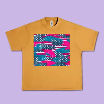 Usa Flag Urban Heavy Tee Designed By Adodesignshop
