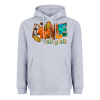 Heather Grey Love Fall y'all Heavyweight Hoodie - NancyCooperArtShop