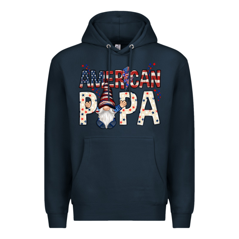 American Papa With Gnome 4th Of July Premium Hoodie by HowdyJamesFarm | Teevron