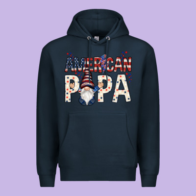 American Papa With Gnome 4th Of July Premium Hoodie Designed By Howdyjamesfarm