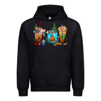 Black Camping Coffee Cups Urban Hoodie - FaDigitalArtStudio