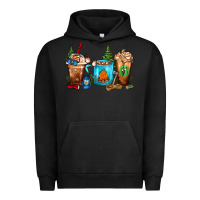 Pigment Black Camping Coffee Cups Urban Hoodie - FaDigitalArtStudio