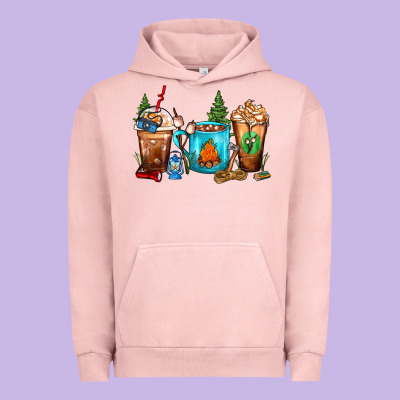 Camping Coffee Cups Urban Hoodie Designed By Fadigitalartstudio