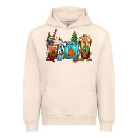 Sandshell Camping Coffee Cups Urban Hoodie - FaDigitalArtStudio