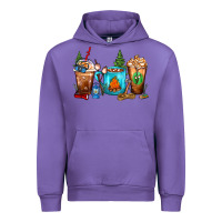 Tulip Camping Coffee Cups Urban Hoodie - FaDigitalArtStudio