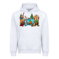 White Camping Coffee Cups Urban Hoodie - FaDigitalArtStudio