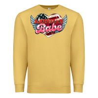 Antique Gold American babe Premium Sweatshirt - HowdyJamesFarm