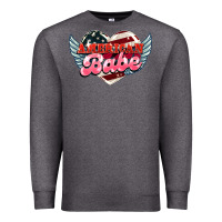 Charcoal Heather American babe Premium Sweatshirt - HowdyJamesFarm