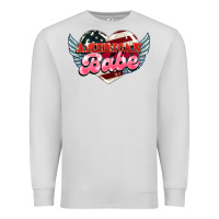 Dove Grey American babe Premium Sweatshirt - HowdyJamesFarm
