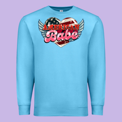 American Babe Premium Sweatshirt Designed By Howdyjamesfarm