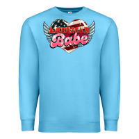 Ocean Blue American babe Premium Sweatshirt - HowdyJamesFarm