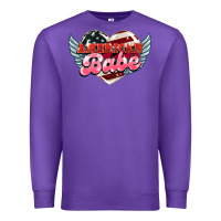 Purple American babe Premium Sweatshirt - HowdyJamesFarm
