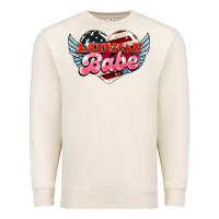 Sandshell American babe Premium Sweatshirt - HowdyJamesFarm
