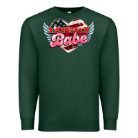 Sports Green American babe Premium Sweatshirt - HowdyJamesFarm