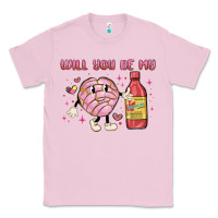 Bubblegum Pink will you be my Classic Tee - MaliasSmallBusiness