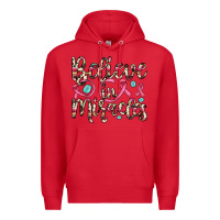 Red believe in miracles Premium Hoodie - JahusDesignShop
