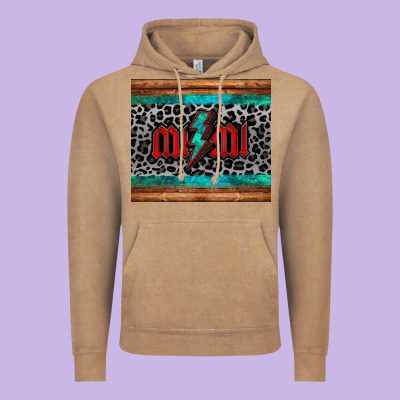 Leopard Lightning Bolt Mimi Mother's Day Vintage Hoodie Designed By Jasminsmagicworld