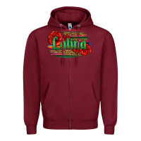 Burgundy latina with serape and roses Zipper Hoodie - Jasminsmagicworld