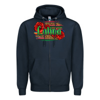 Navy latina with serape and roses Zipper Hoodie - Jasminsmagicworld