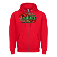 Red latina with serape and roses Zipper Hoodie - Jasminsmagicworld