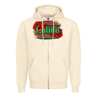 Sandshell latina with serape and roses Zipper Hoodie - Jasminsmagicworld
