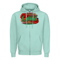 Seafoam latina with serape and roses Zipper Hoodie - Jasminsmagicworld