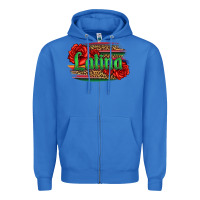 True Royal latina with serape and roses Zipper Hoodie - Jasminsmagicworld