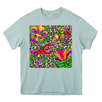 Arona mardi gras crawfish leopard  seamless pattern Heavy Core Tee - FaDigitalArtStudio