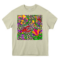Mossy mardi gras crawfish leopard  seamless pattern Heavy Core Tee - FaDigitalArtStudio