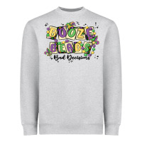 Heather Grey booze beads Heavyweight Sweatshirt - MaliasSmallBusiness