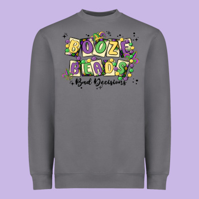 Booze Beads Heavyweight Sweatshirt Designed By Maliassmallbusiness