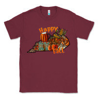 Burgundy happy fall Classic Tee - CowhideDigitalArt