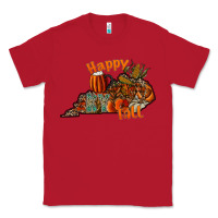 Red happy fall Classic Tee - CowhideDigitalArt