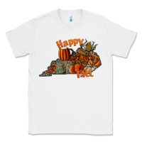 White happy fall Classic Tee - CowhideDigitalArt
